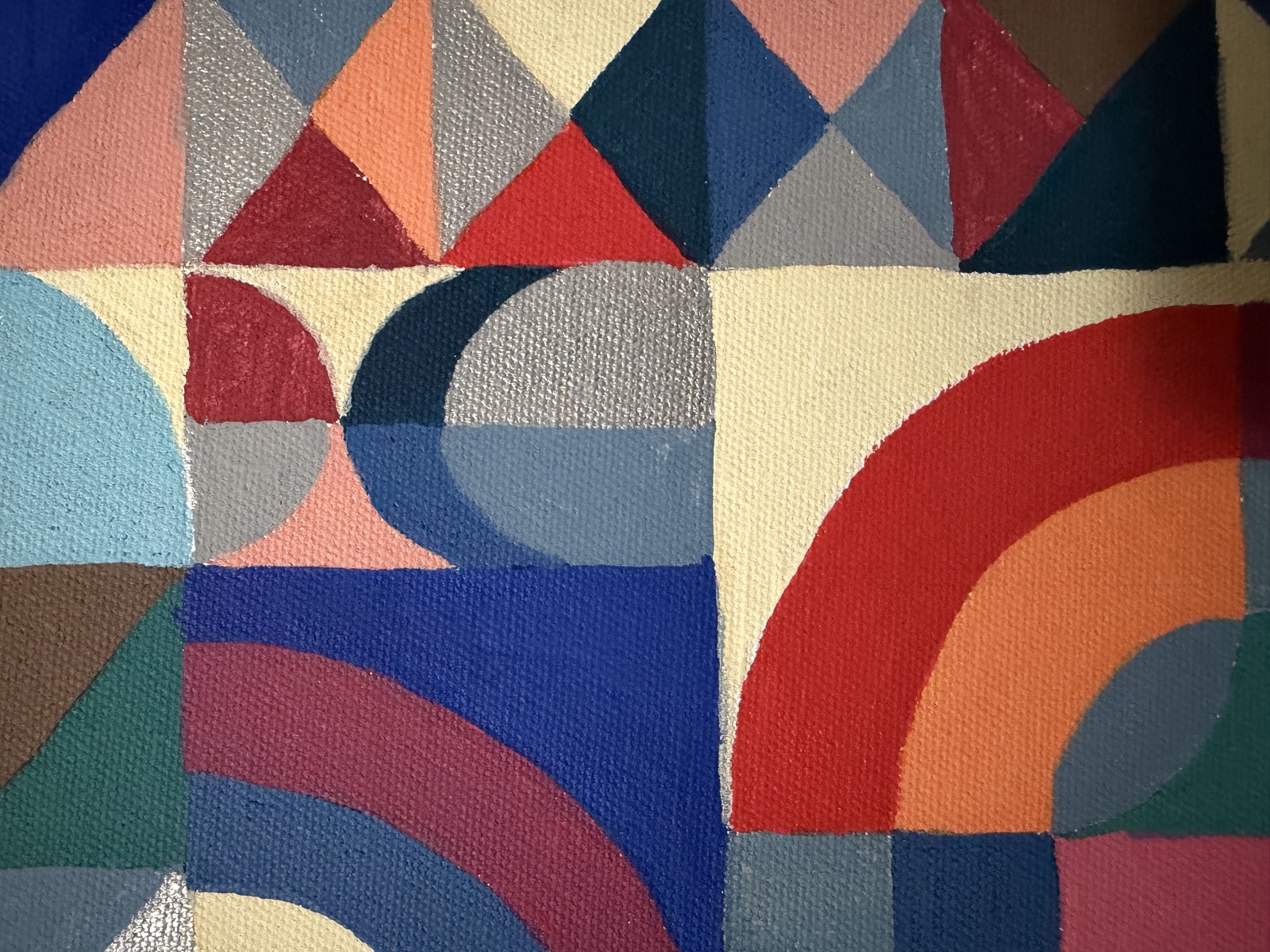 Close-up of the layered color fields on In Accord